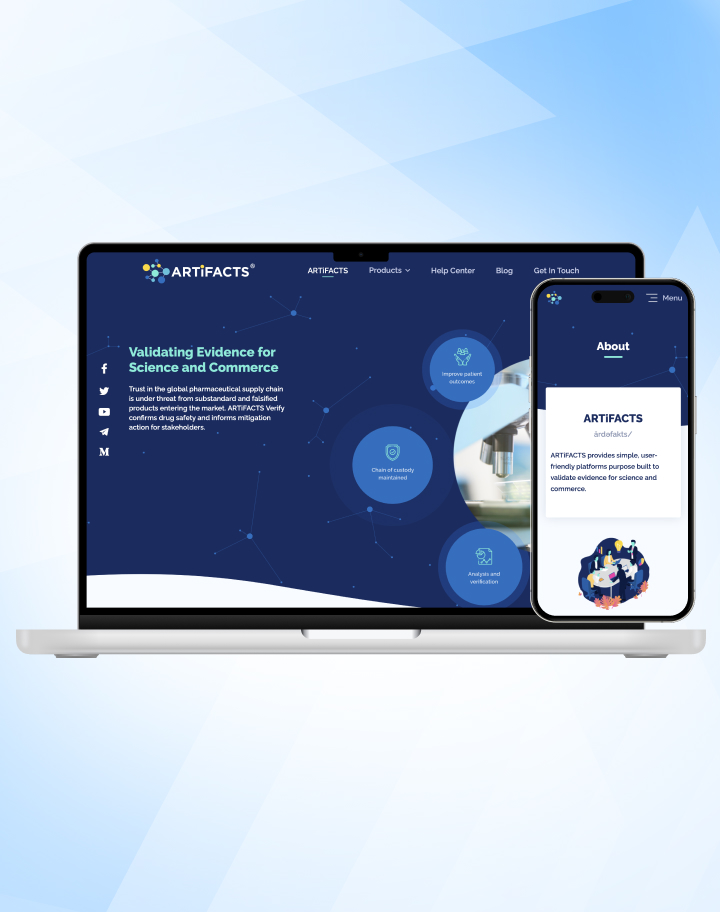 Success Story ARTiFACTS: Landing Page Design for Pharmaceutical Software Provider image
