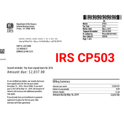 IRS CP503 Notice