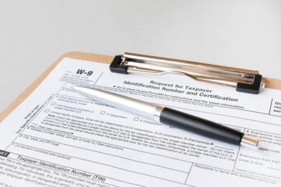 W-9 Tax form